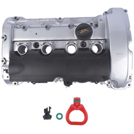Lamerto Engine Valve Cover Set with Gasket & Oil Cap 11127646555 Replacement for 2007-2012 Mini Cooper S/JCW 1.6L Turbo R55 R56 R57 R58 R59 N14 Engine # 11127572854 11127585907