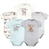 Touched by Nature Unisex Baby Organic Cotton Bodysuits, Dreamy Woodland,