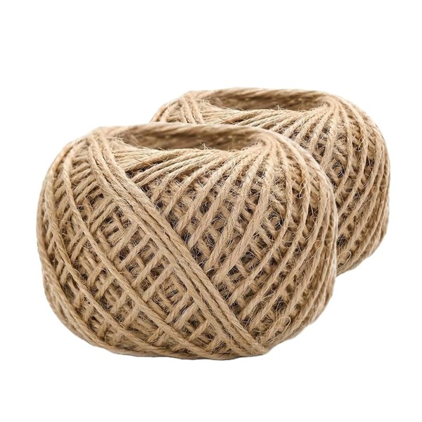 MAYA 100m Jute Twine String 1mm Thick for Handcraft, Gift Wrapping, Floral Decorations, Packaging and Gardening