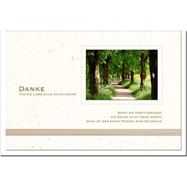 metALUm Thank You Cards Mourning | Forest Path | 10 Cards | 1501006S