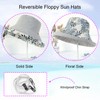 HUAMULAN Women Floral Reversible Wide Brim Sun Hats Summer UV