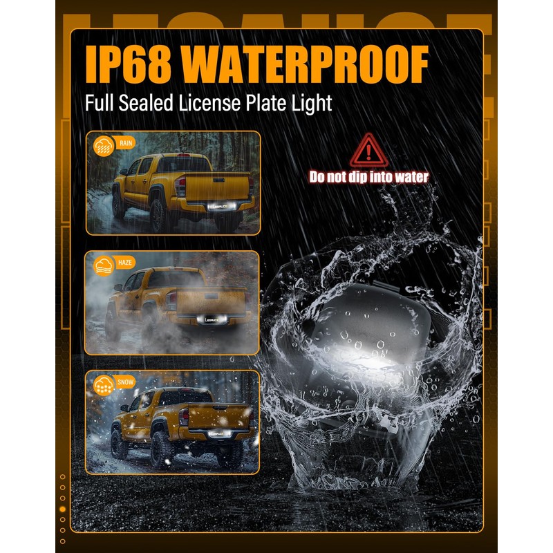 LED License Plate Light Kit for 2005-2015 Toyota Tacoma, 2000-2013