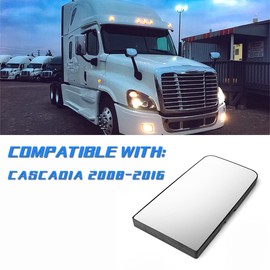 High Soar Upper Mirror Glass for Freightliner Cascadia 2007-2018, Door Main Mirror Glass Replacement with Defrost Heated for Freightliner Cascadia Driver Left &Passenger Right Side Universal Side