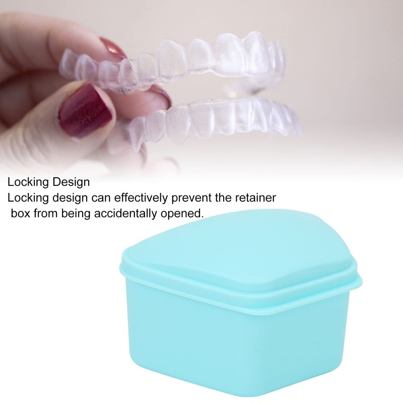 ANGGREK Retainer Case, Trapezoid Retainer Case Travel Portable Denture Storage