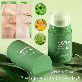 Wardah 100% ORIGINAL, Green Tea Purifying Clay Stick Facial Mask Oil Control Solid Deep Cleaning Moisturizing Facial Mask 40m