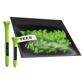 VICE Golf Tees | Neon Lime | 60 Driver Tees & 15 Short Tees
