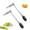 Xanadued 2 Pack Piranha Spiral Cutter for Potatoes, Stainless Steel