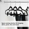 Accesorios de clóset Clips de terciopelo negro para perchas de