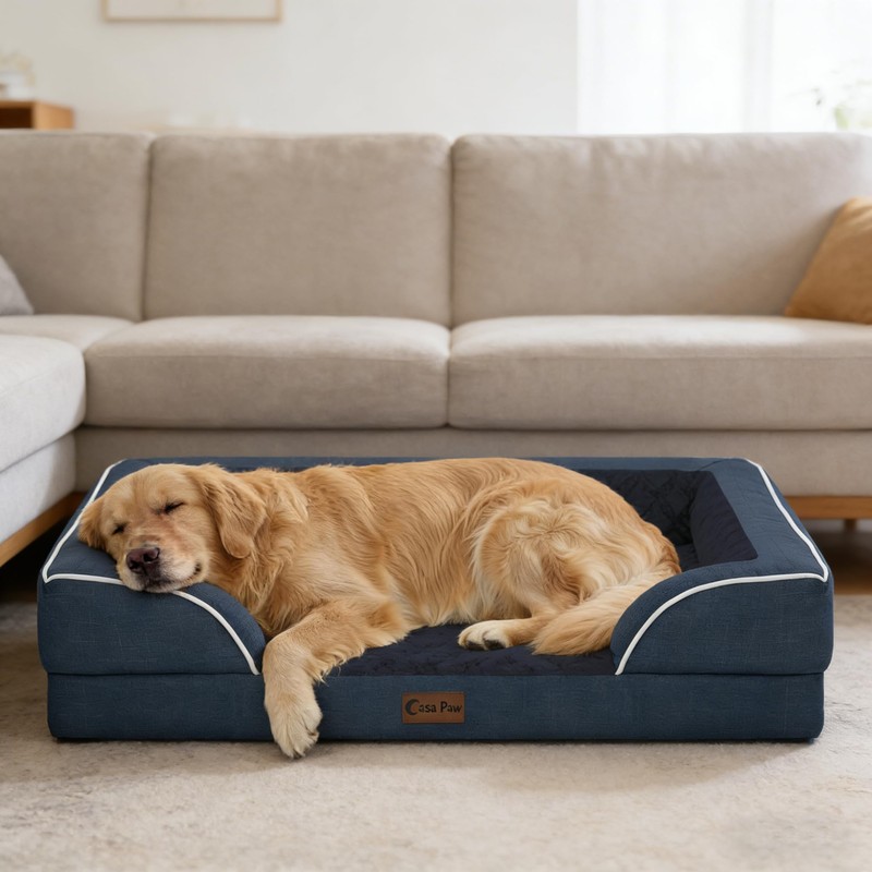 Casa Paw Orthopedic Dog Beds for Large Sized Dogs, Waterproof