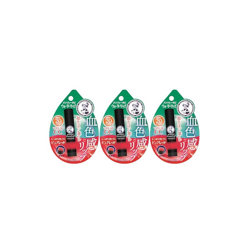 Mentholatum Water Lip Tone Up CC Pure Red x 3