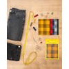 ZEFFFKA Premium Quality Large Plaid Tartan Fabric Iron-on Patches Inside