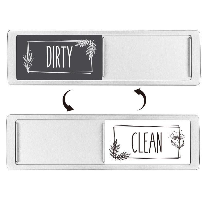 GeeRic Dishwasher Magnet Clean Dirty Sign, Scratch Magnetic Silver Indicator