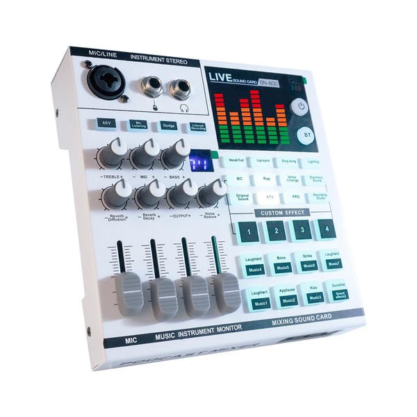 Yamnweo SN800 48V Gaming Audio Mixer, 16 Level Intelligent Noise