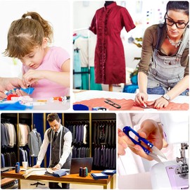 Embroidery Scissors, 6 Pieces U Sewing Scissors, Mini Cross Stitch Sewing Scissors, Dressmaking Scissors, Ideal for Sewing, Crafts and DIY Supplies (Random Color)