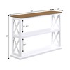 Convenience Concepts Coventry Console Table with Shelves, Driftwood/White