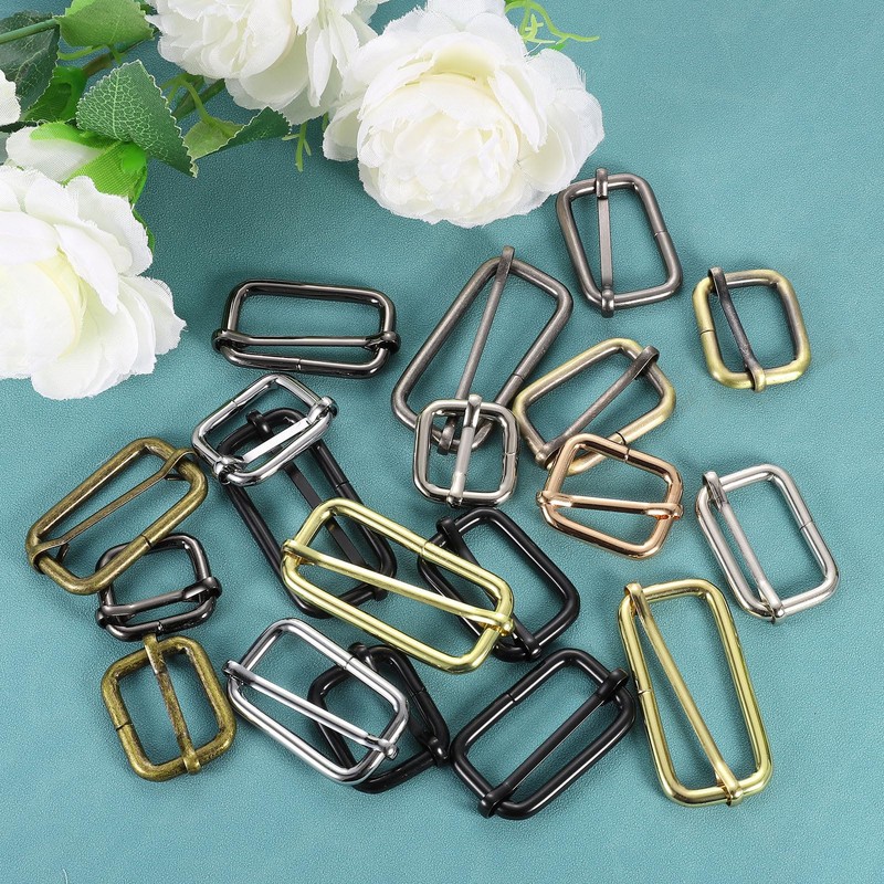 sourcing map Slide Buckle, 10Pcs 1 1/2" - Metal Tri-Glides