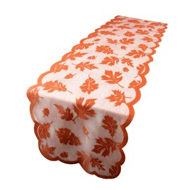 Fall Table Runner, Thanksgiving Table Runner, Lace Table Runner Fall Decor Thanksgiving Table Decorations Table Runners 72 Inches Long with Maple Leaf for Dinner Table Decor Indoor Outdoor Home Party