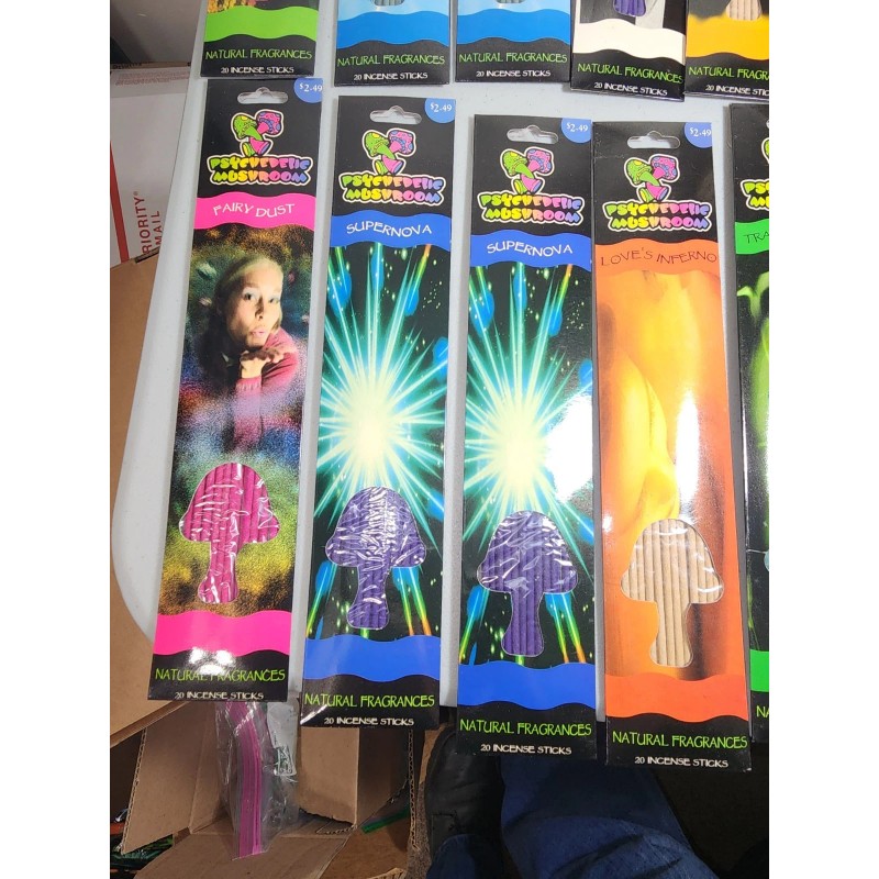 Sticks Incense Sticks Psychedelic Mushroom 12 Pk 240 Sticks Total
