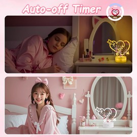 CoolGift Mart Romantic Love Arrow 3D Luminous Desktop Earring Organiser - 16-Colour LED Display with 34 Holes & Smart Mood Lighting with Timer