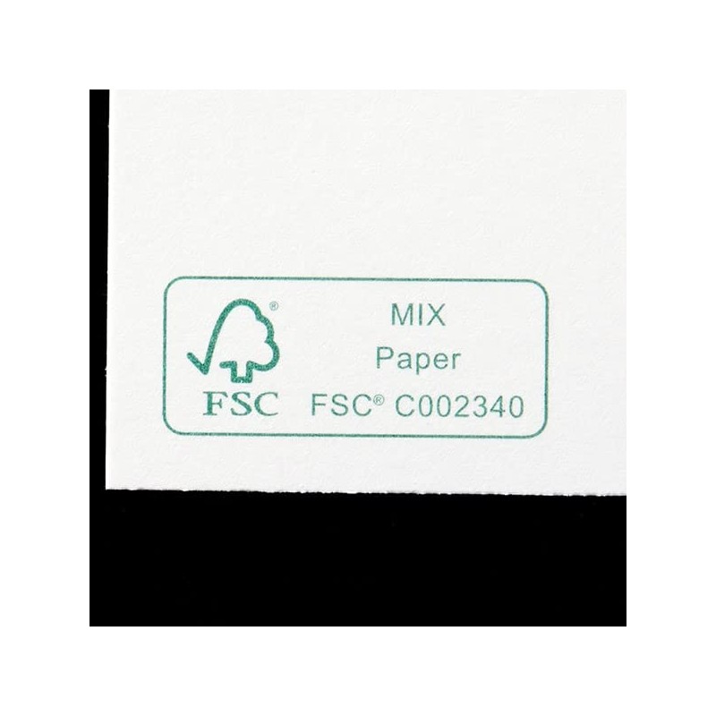 Yamazakura Business Card No. 4 Horizontal Forest Certification Marked, White,