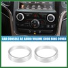 Motoforti Car Console Audio Volume Knob Ring Cover for Jeep