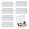 Pack of 6 Mini Rectangular Plastic Boxes, 10.5 x 7.5