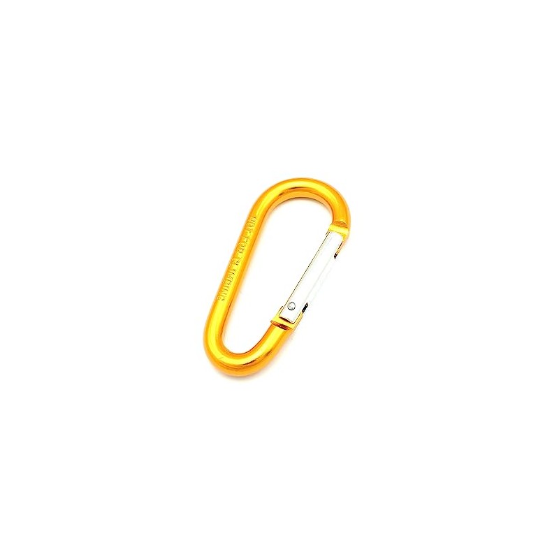 10 Aluminium Carabiner Hooks 50 x 5 mm Gold Fire