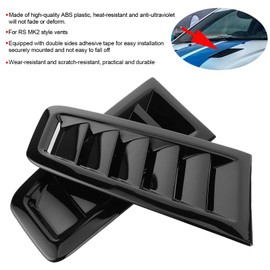 Bonnet Vents, 2Pcs Universal Bonnet Air Vents Engine Hood Car Exterior Parts, Car Hood Vent Scoop Kit Air Flow Intake Louvers Hoods Replacement for Focus RS MK2 Style, ABS