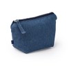 Blue Hippie Recycled Denim Travel Toiletry Bag with Matching Zip,