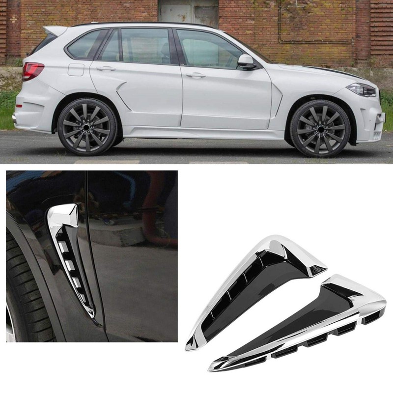 EVGATSAUTO Car mudguard side cover, 2 pieces ABS mudguard stickers,