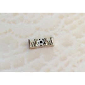 Charmed Creations Soccer Mom Team Sports Ball Floating Charm F/ Glass Memory Lockets