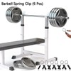 DHinkyoung 6 Pcs Spring Collar Clips, Dumbbell Barbell Clamps, Exercise