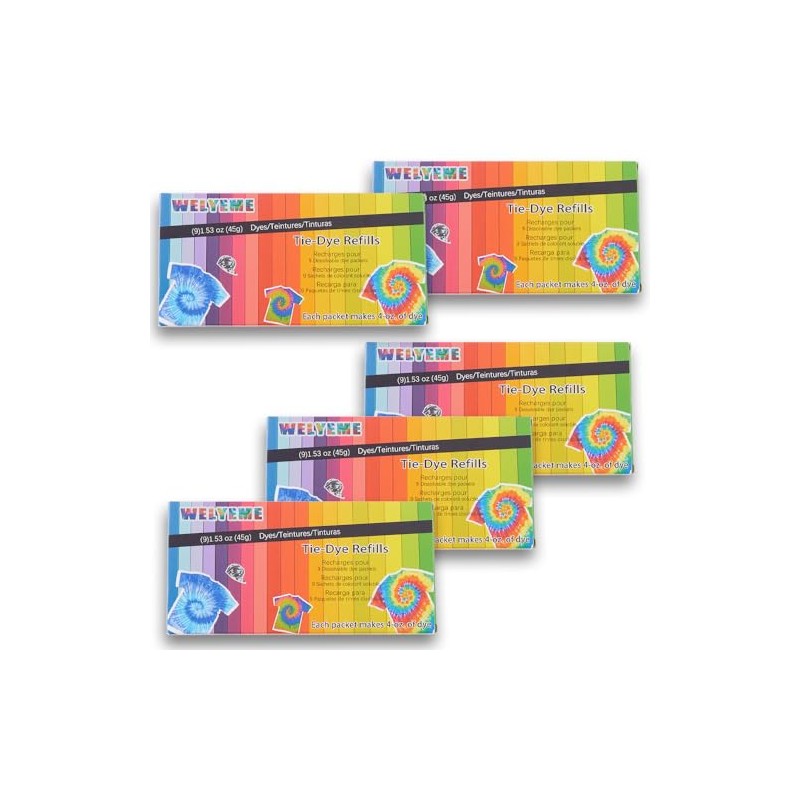 Tie-Dye Refills 45 Packets, Tie Dye Powder Kit