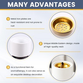 Aswalling Elegant Incense Burner with Resin Tassel Design for Home Decor, Ideal Aromatherapy Middle Eastern Desktop Ornament