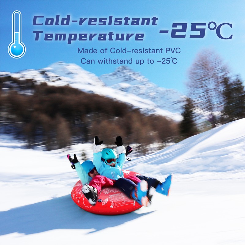 Inflatable Ski Ring PVC Sledding Tube Thicken Snow Tubing Winter