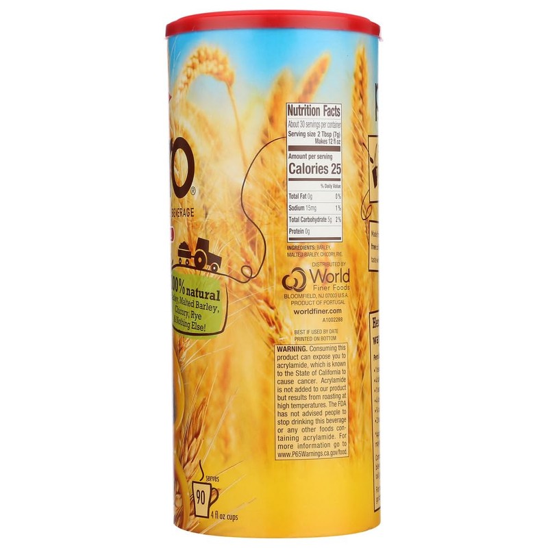Pero Instant Natural Beverage, 7-Ounce Canisters (Pack of 6) by