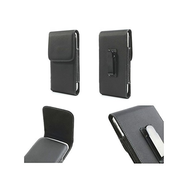 DFV mobile - Gürteltasche Etui mit Metallclip Vertikal Premium Kunstleder