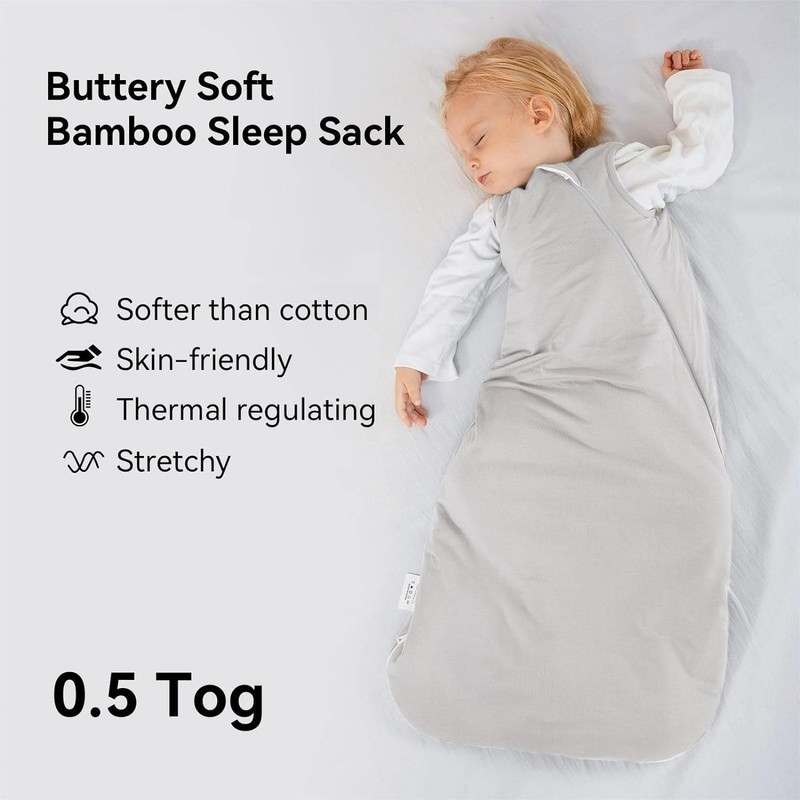 BubblePanda Rayon Made from Bamboo Sleep Sack 0-6 Months 0.5