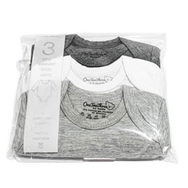 123 Bear Baby Cotton Spandex Short-Sleeve bodysuits unisex boy girl (Gray 3pk, 6-12 Months)