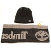 Timberland Gray Knit Scarf & Reversible Beanie Men's One Size