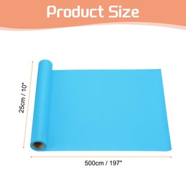 Rebower Kraft Wrapping Paper Roll, Poster Bulletin Board, [for Christmas Wrapping, Bouquet Flower Packing, Gift-Wrap] - 10 x 197 Inch / Lake Blue / 1 Roll