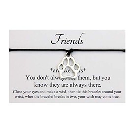 Lucor Friends Are Like Stars Gifts | Best Friends Wish Bracelet | Friendship Gifts | Graduation Gifts | Christmas Birthday Gifts(Black)