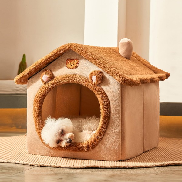 Jiupety Cute Cat Houses for Indoor Cats, Dog Bed with