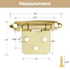 4 Pack 2 Pair Gold Cabinet Hinges - 1/2 inch