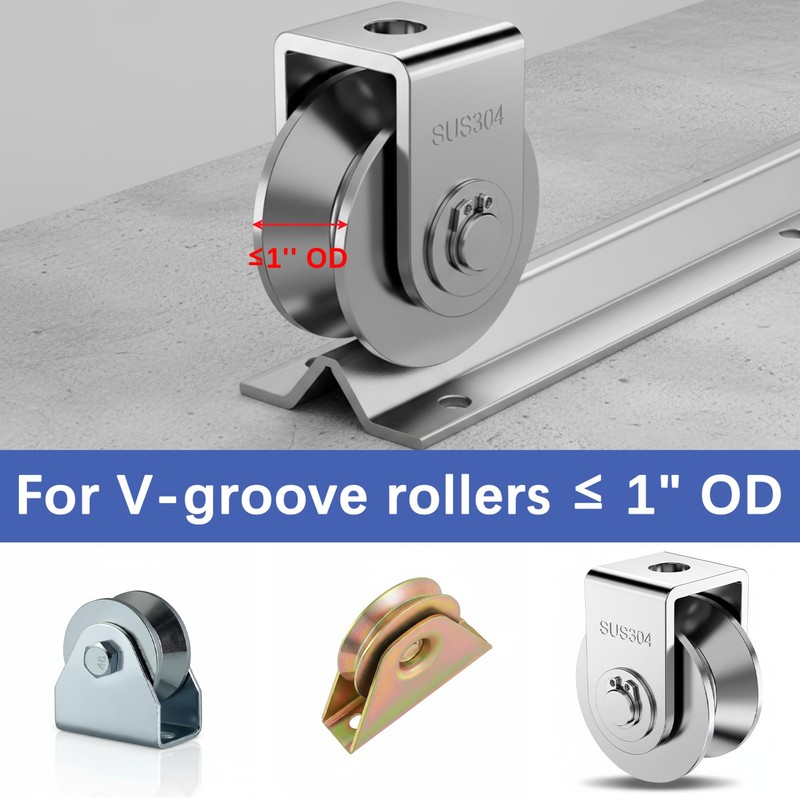 18 Ft V-Track Galvanized Inverted V Track for 1'' OD