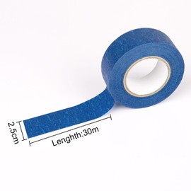 Haraqi 10pcs Blue 25mm Low Tack Painters Masking Tape for Painting Artists Decorating