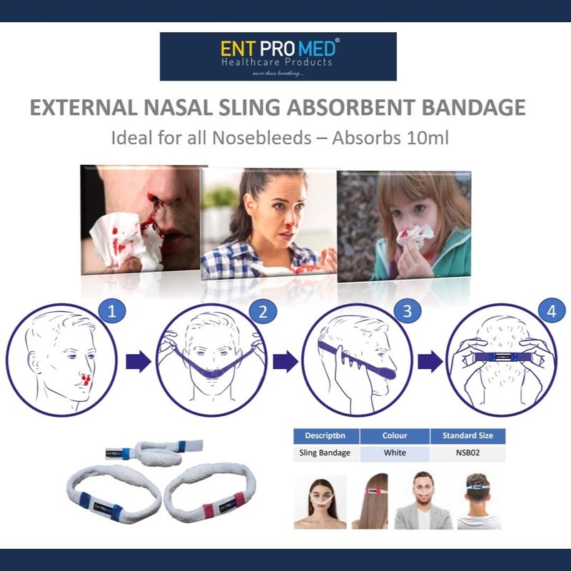 ENTPROMED Absorbent Nose Bandage - Blue Colour- Nasal Sling Bandage,