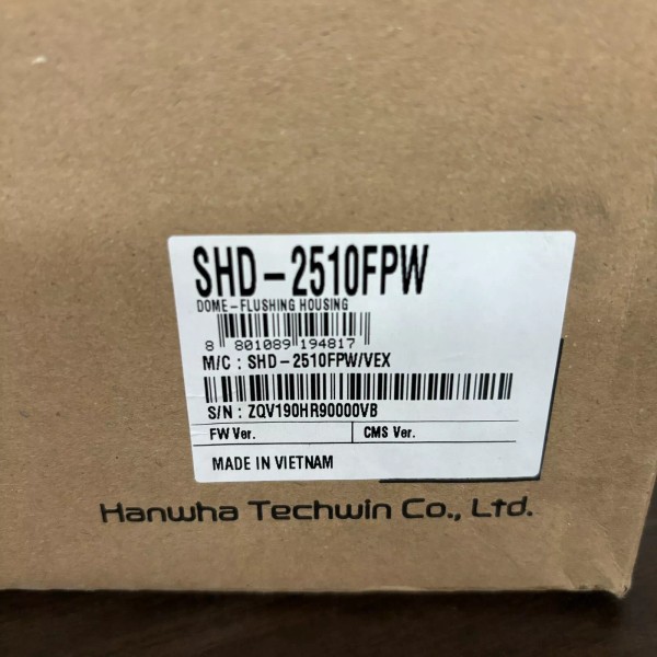 Wisenet NEW Wisenet SHD-2510FPW Dome Flush Mount Techwin Plenum In-Ceiling