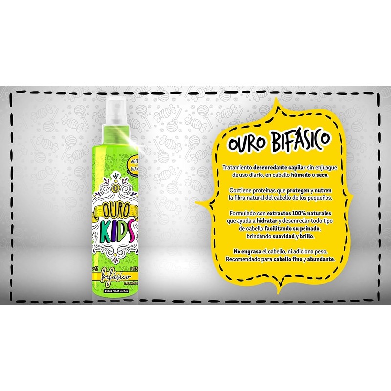 Ouro Tratamiento Bifasico Desenredante para Niños 240 ml