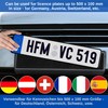 Frameless Velcro Number Plate Holder, for Two Number Plates, Provides